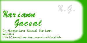 mariann gacsal business card